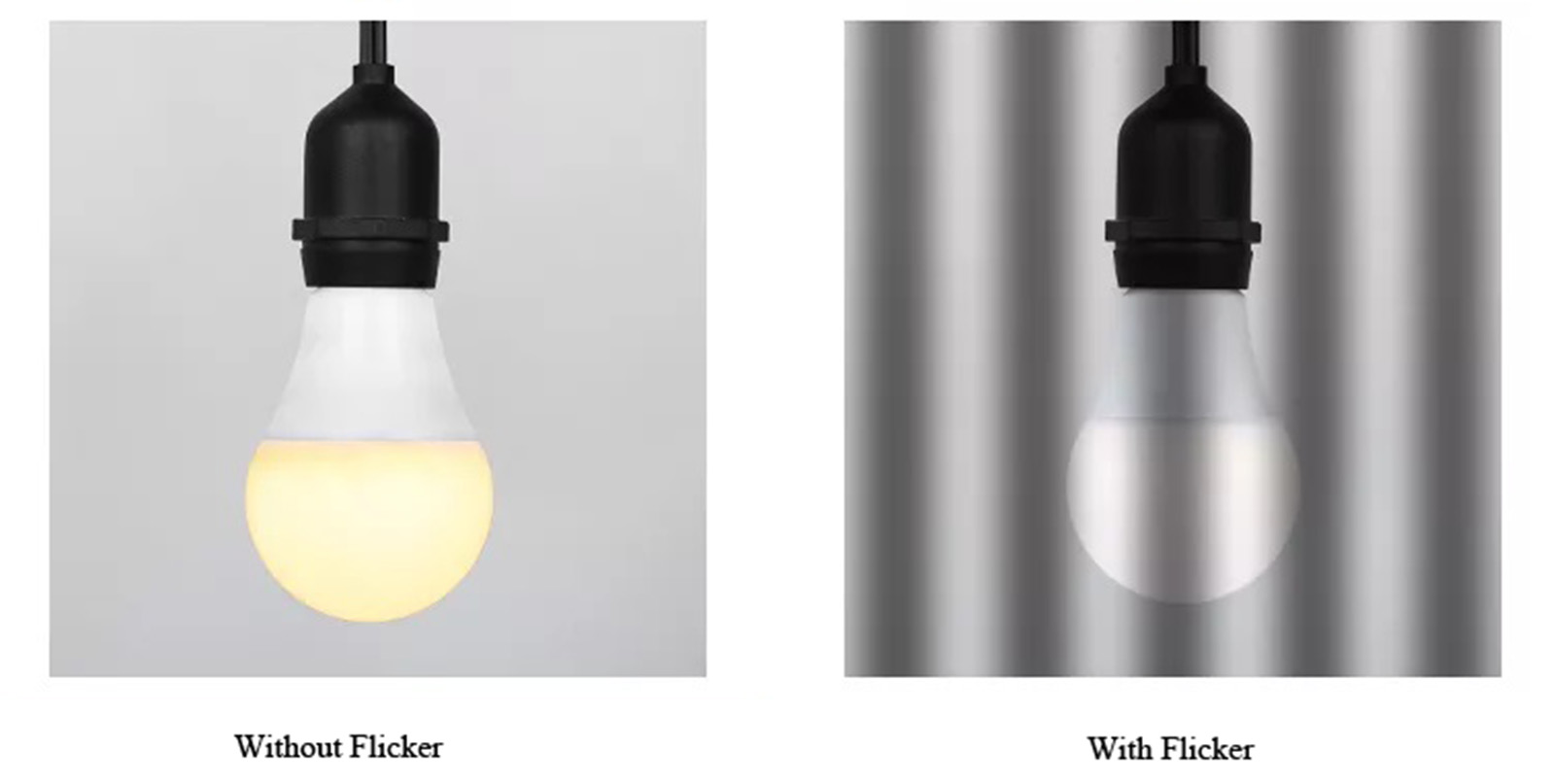 Flicker free lamp